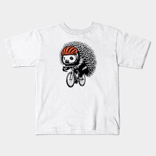 Cycling Hedgehog Kids T-Shirt